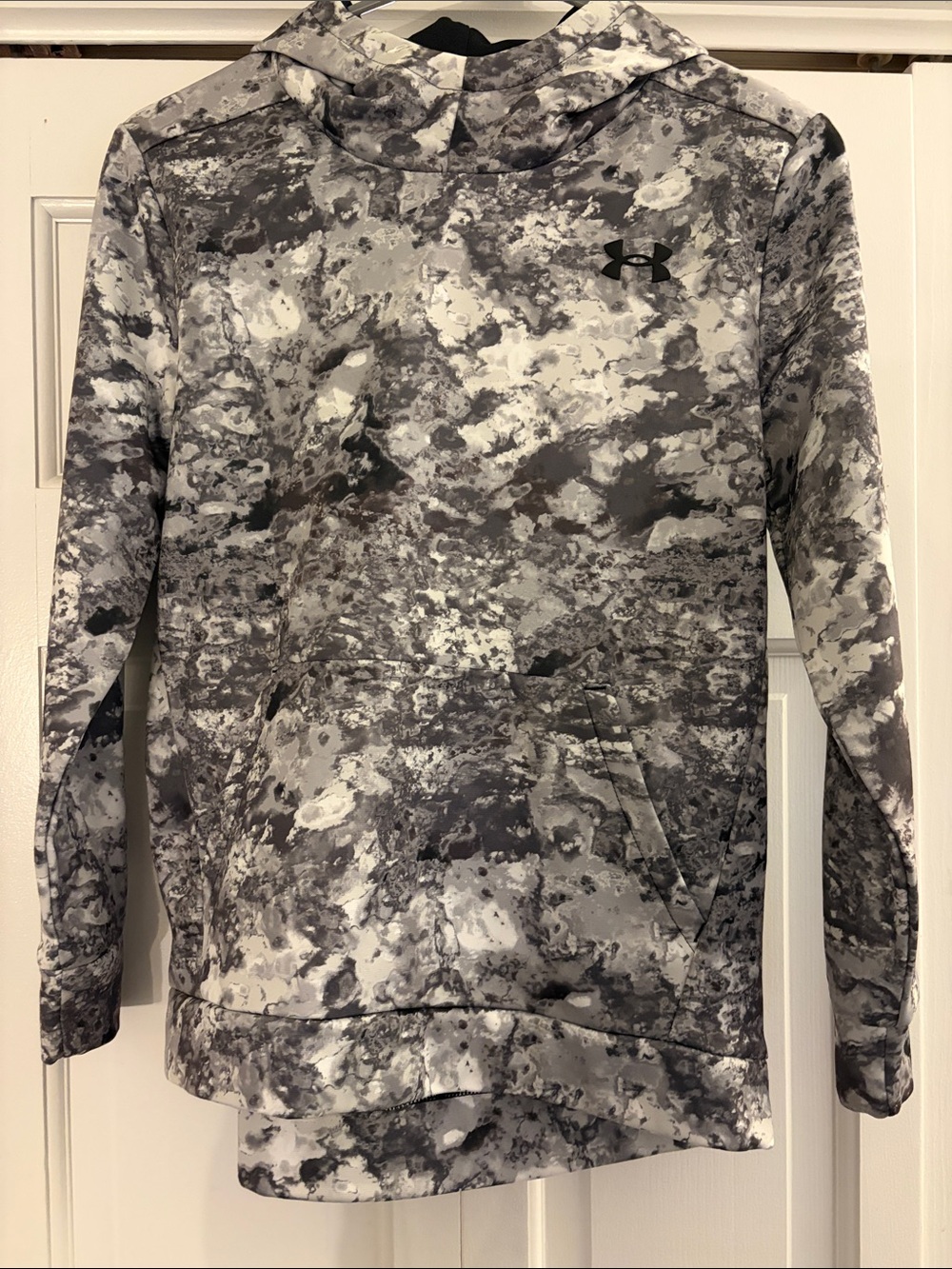 Under Armour Gray & White Camo Kids Pullover Hoodie